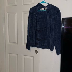 Blue zip sweater